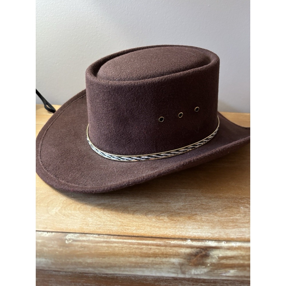 Pigalle Men's Brown Summit Hat Cowboy Felt Size 57 Made In Mexico